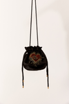 Bolsa Sack Veludo Bordado