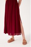 Vestido Longuete Crepe Busto Franzido