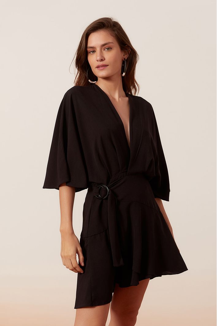 Vestido Curto Pala Transpassada