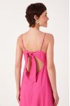 Vestido Linho Longuete Detalhe Busto