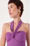 Vestido Midi Linho Busto Torcido