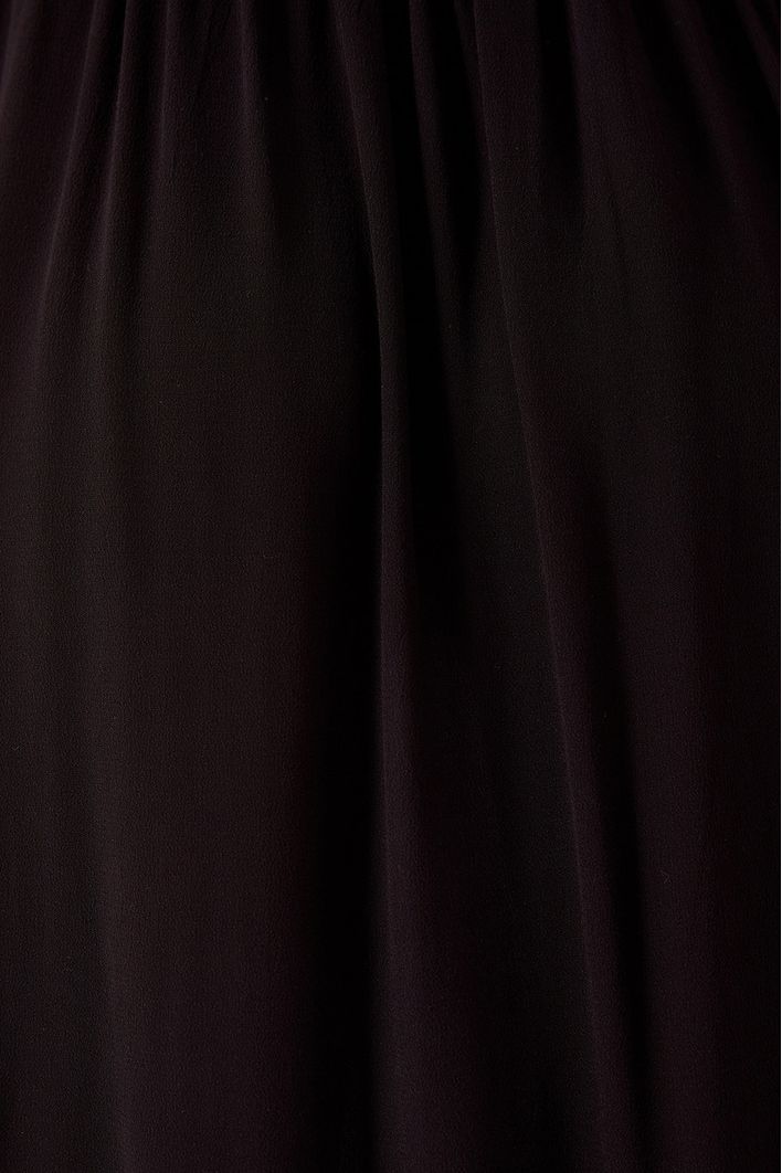 Vestido Longuete Crepe Busto Franzido