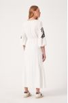Vestido Linho Longuete Bordado Black