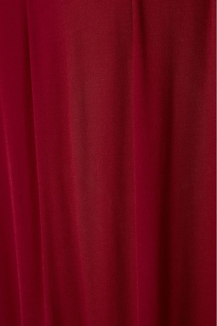 Vestido Longuete Crepe Busto Franzido