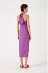 Vestido Midi Linho Busto Torcido