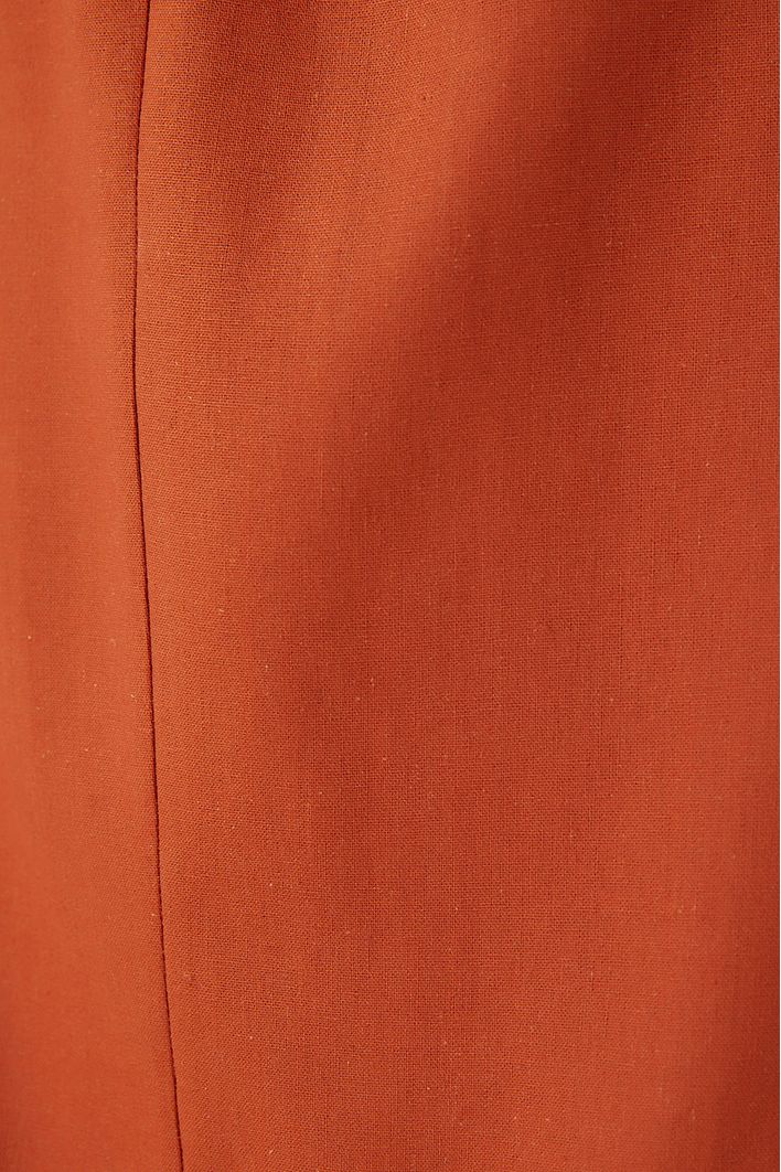 Vestido Midi Linho Busto Torcido