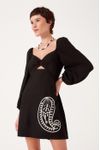 Vestido Curto Linho Bordado