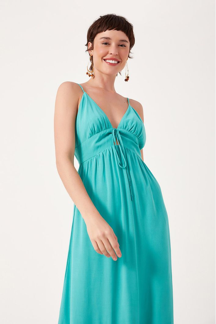 Vestido Longo Amarracao Pescoco
