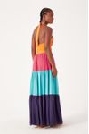 Vestido Longo Crepe Color