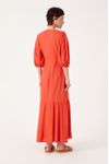 Vestido Linho Longuete Botao Frente