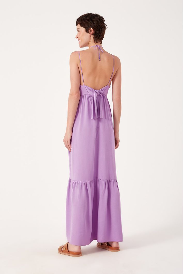 Vestido Longo Amarracao Pescoco