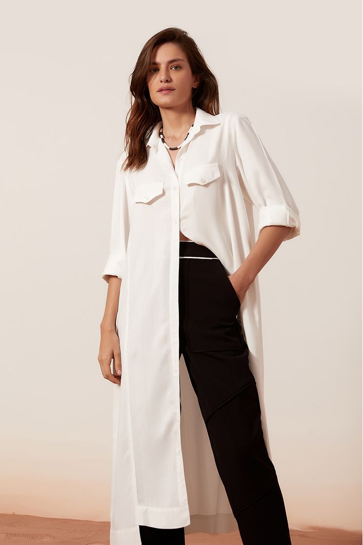 Vestido Chemisier Barra Irregular