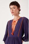 Vestido Curto Crepe Amplo Multicolor