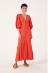 Vestido Linho Longuete Botao Frente