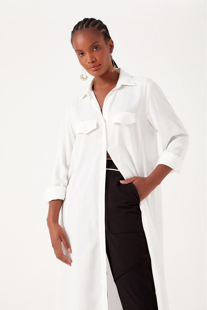Vestido Chemisier Barra Irregular