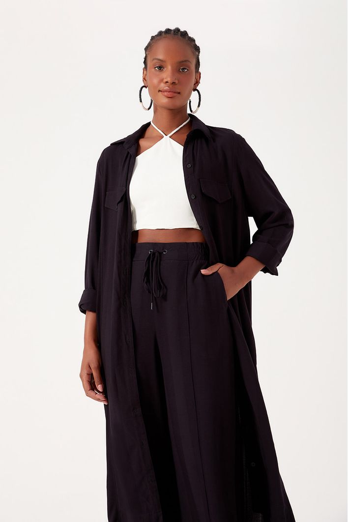 Vestido Chemisier Barra Irregular