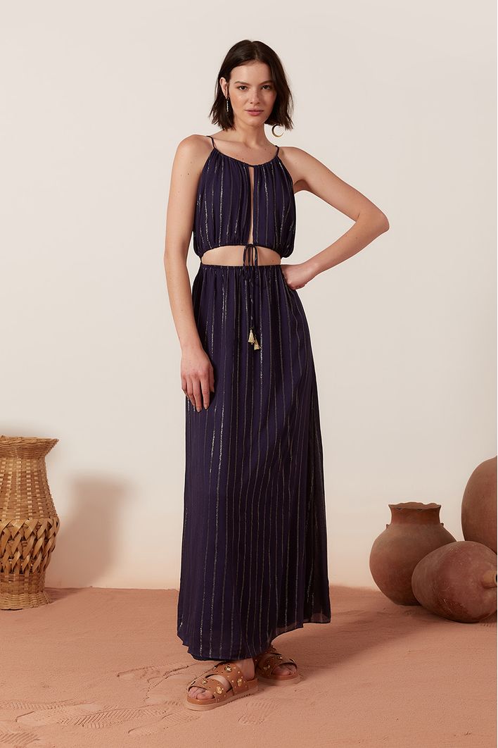 Vestido Lurex Decotado