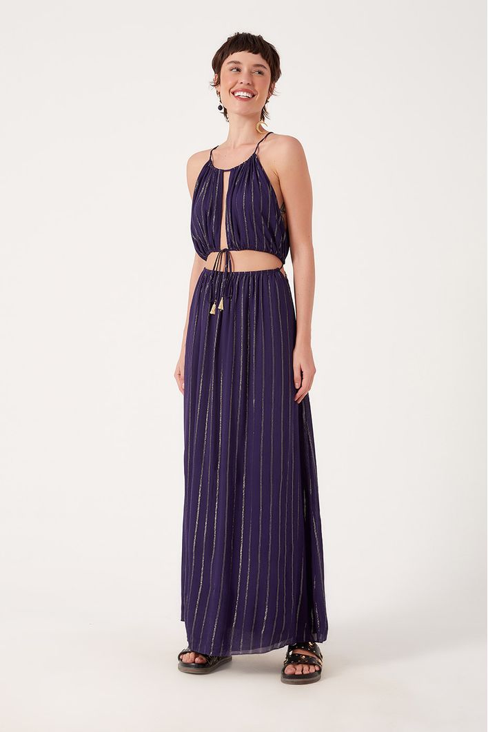 Vestido Lurex Decotado