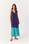 Vestido Longuete Crepe Recorte Decote