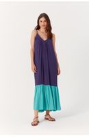 Vestido Longuete Crepe Recorte Decote