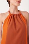 Vestido Linho Longuete Recortes Color