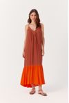 Vestido Longuete Crepe Recorte Decote
