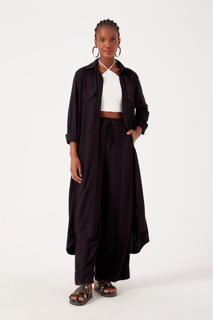 Vestido Chemisier Barra Irregular