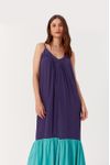 Vestido Longuete Crepe Recorte Decote