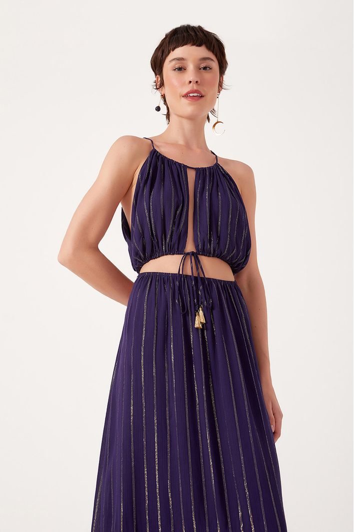 Vestido Lurex Decotado