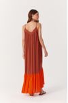 Vestido Longuete Crepe Recorte Decote