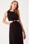 Vestido Vazado Malha Crepe