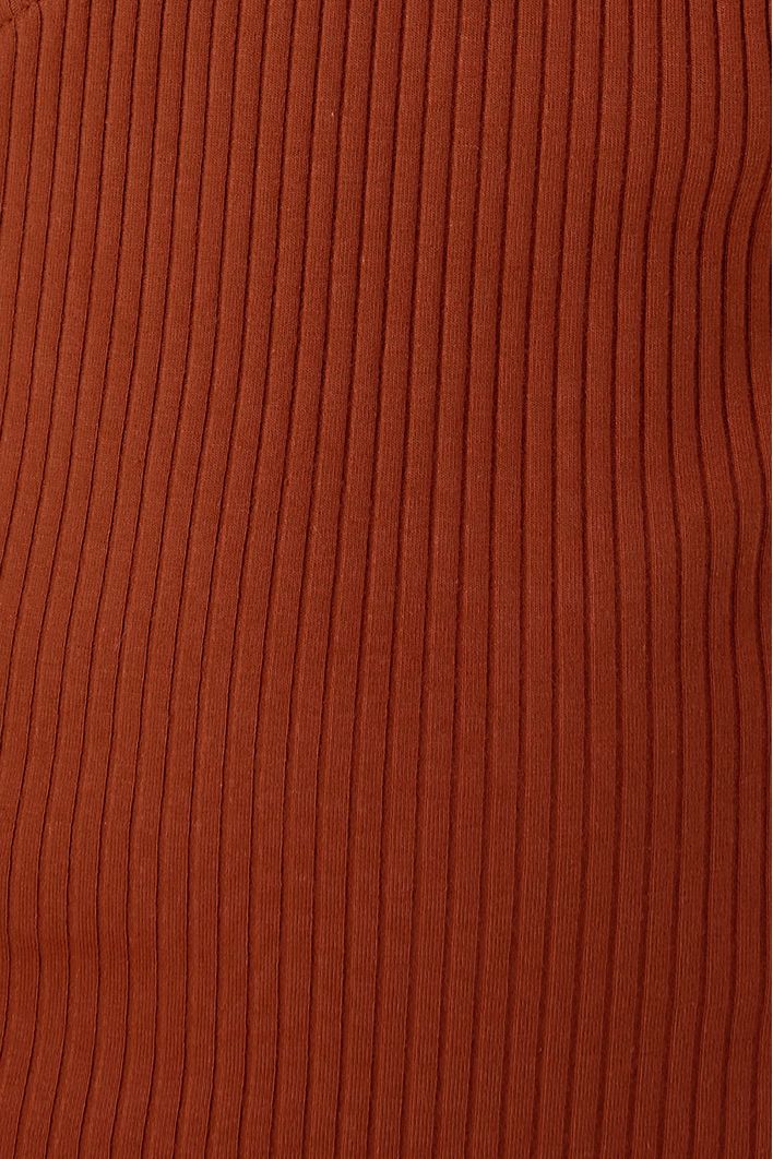 Vestido Decote Fenda Canelado