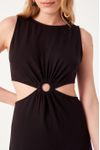 Vestido Vazado Malha Crepe