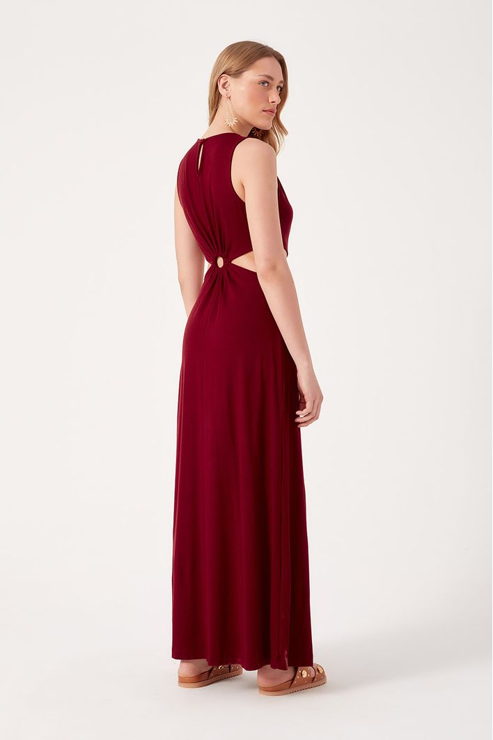 Vestido Vazado Malha Crepe