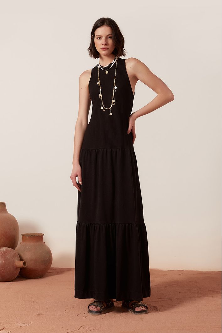 Vestido Mix Malhas