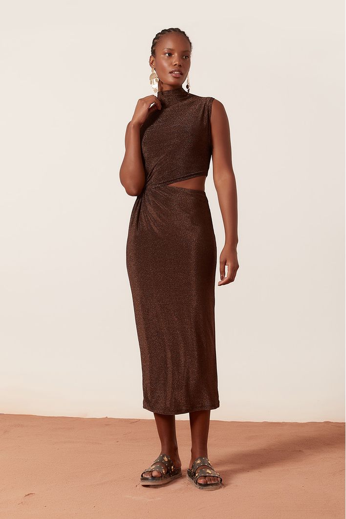 Vestido Malha Lurex