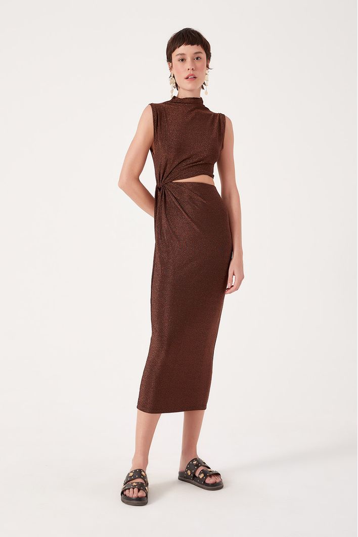 Vestido Malha Lurex