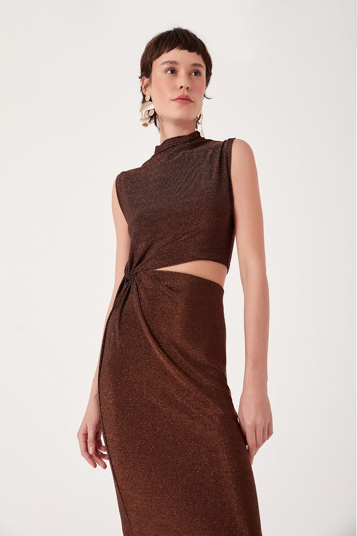 Vestido Malha Lurex