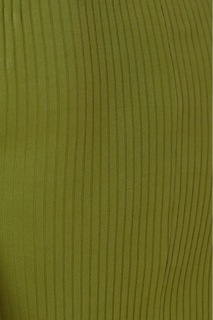 Vestido Ombro Vazado Malha Canelada