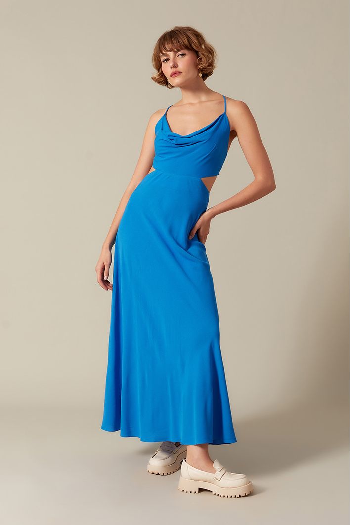 Vestido Cropped Drapeado Busto