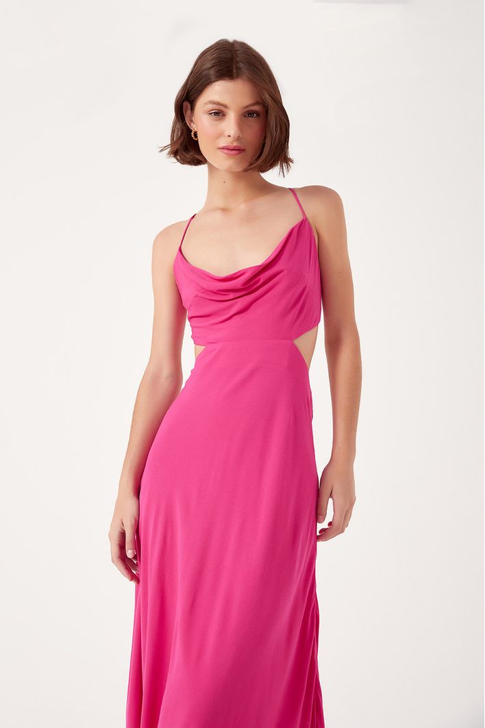Vestido Cropped Drapeado Busto