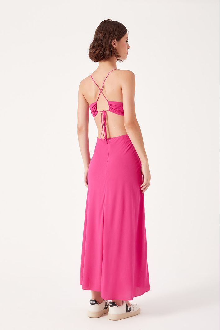 Vestido Cropped Drapeado Busto