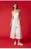 Vestido Midi Estruturado Bordado