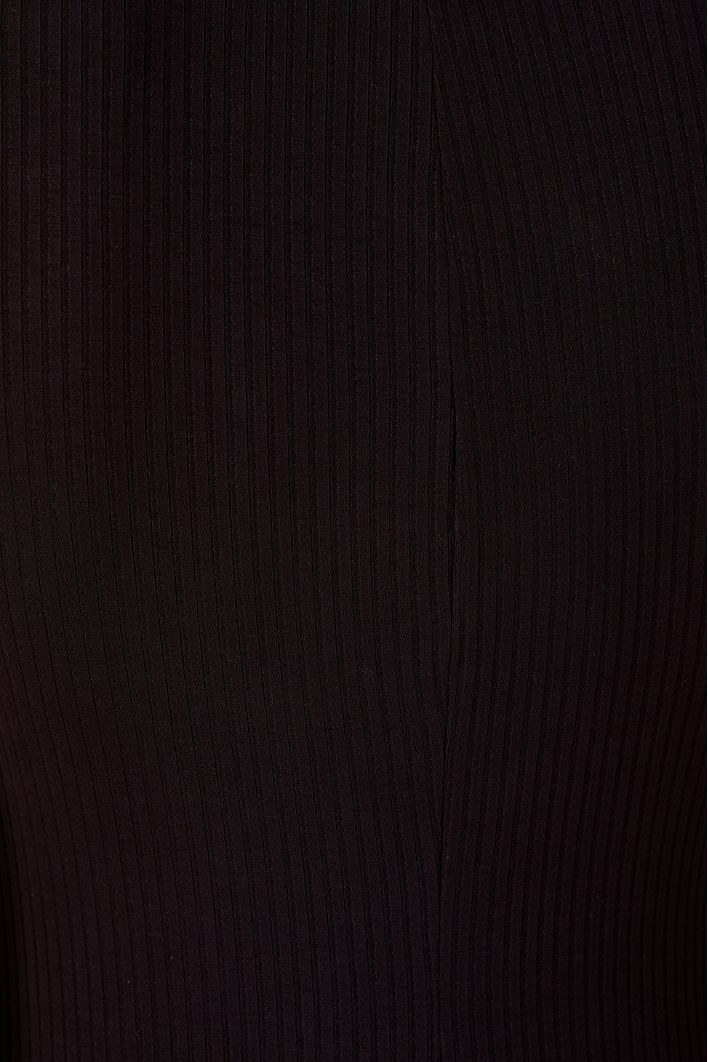 Vestido Canelado Cintura Vazada