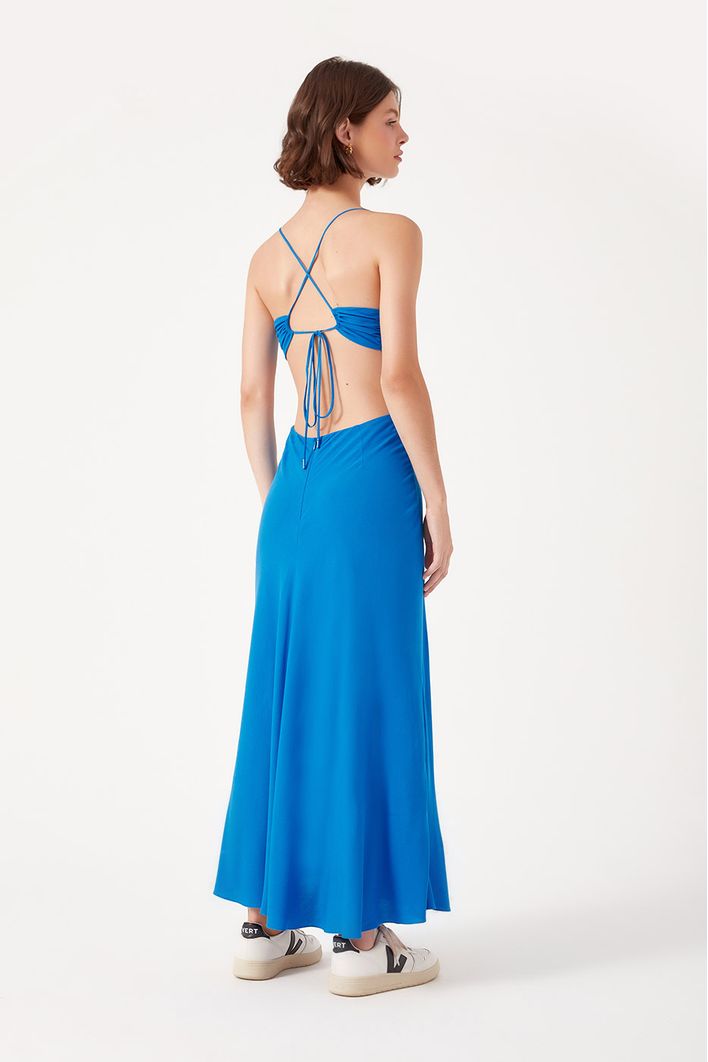 Vestido Cropped Drapeado Busto