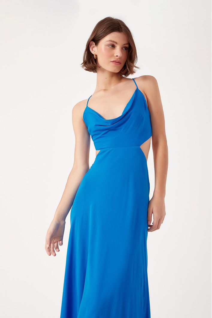 Vestido Cropped Drapeado Busto