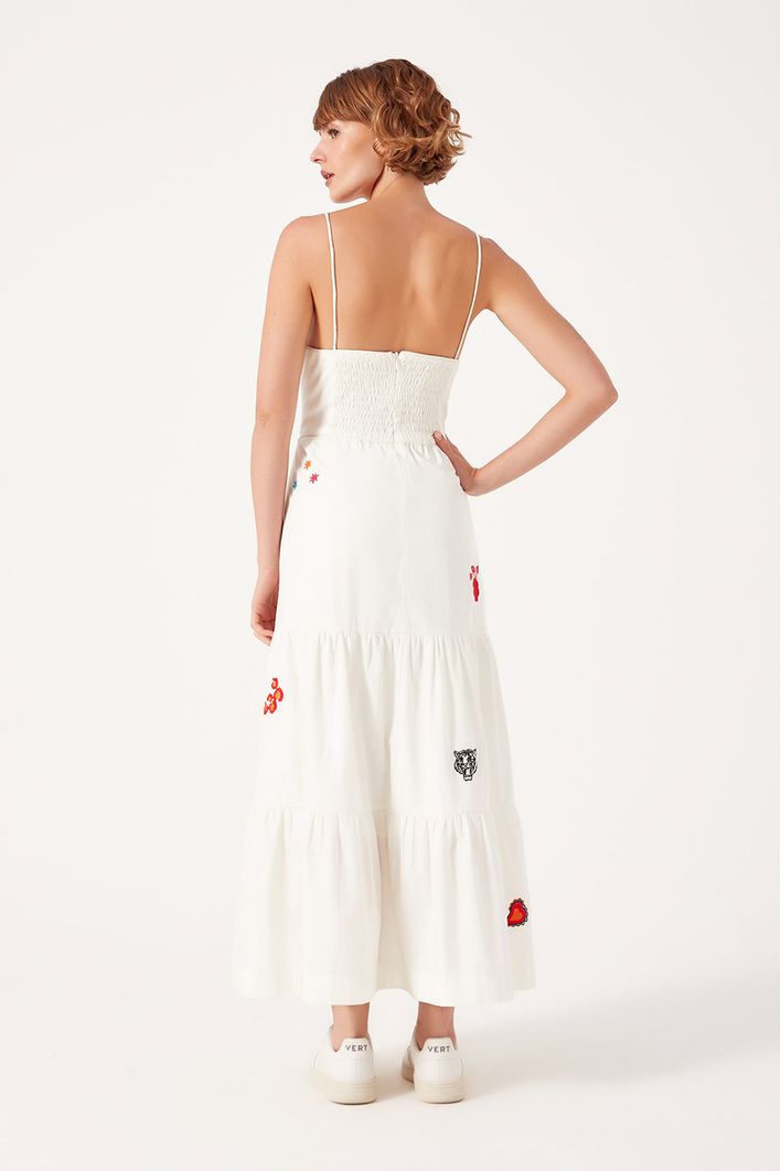Vestido Midi Estruturado Bordado