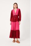 Vestido Longo Lurex Bicolor