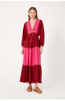 Vestido Longo Lurex Bicolor