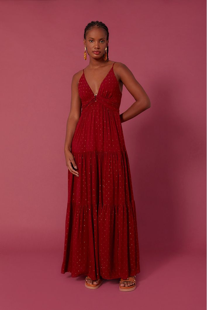 Vestido Longo Lurex
